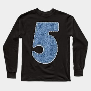 Number Five Blue Denim Long Sleeve T-Shirt